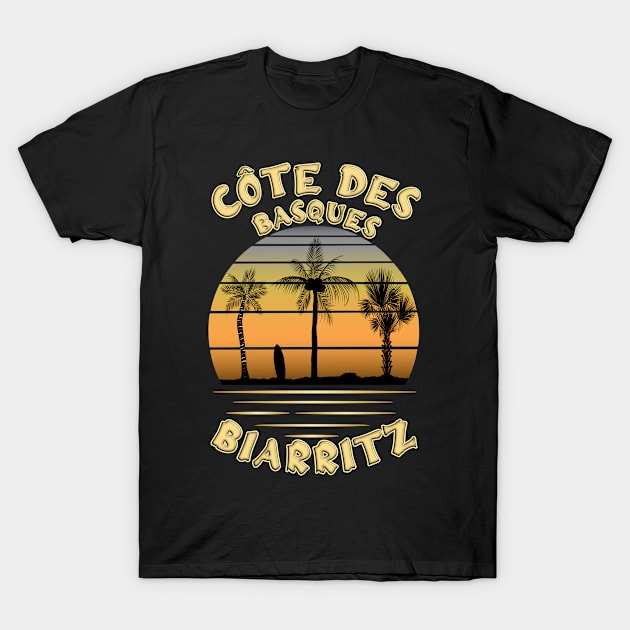 Dream Beach: Cote des Basques - Biarritz T-Shirt by madrigenum